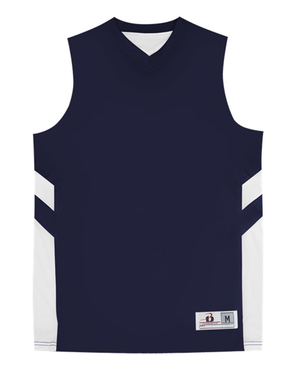 Alleson Athletic Men's B-Pivot Rev Tank Top. 8566 - Navy/ White