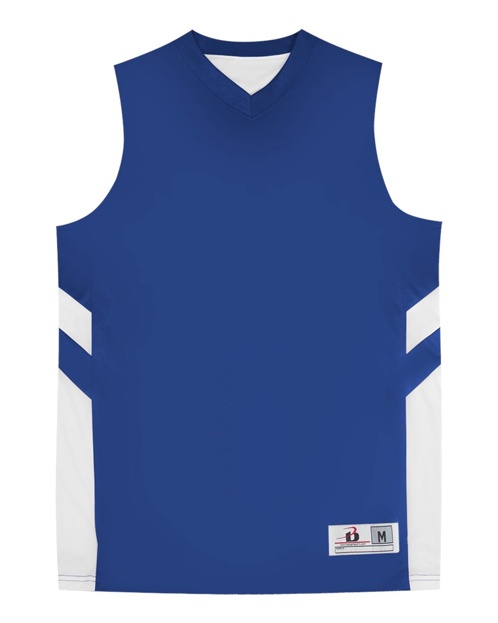 Alleson Athletic Men's B-Pivot Rev Tank Top. 8566 - Royal/ White