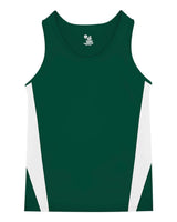 Alleson Athletic Men's Stride Singlet. 8667 - Forest/ White
