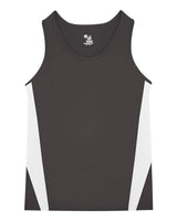 Alleson Athletic Men's Stride Singlet. 8667 - Graphite/ White
