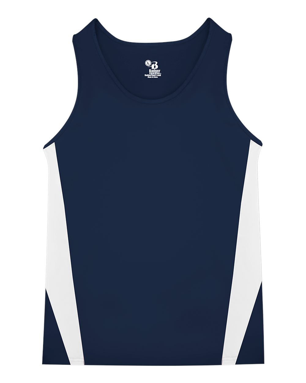 Alleson Athletic Men's Stride Singlet. 8667 - Navy/ White
