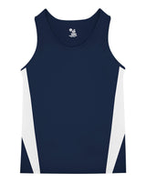 Alleson Athletic Men's Stride Singlet. 8667 - Navy/ White