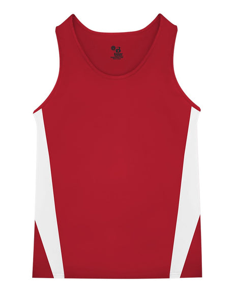 Alleson Athletic Men's Stride Singlet. 8667 - Red/ White