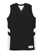 Alleson Athletic Women's B-Pivot Reversible Tank Top. 8966 - Black/ White