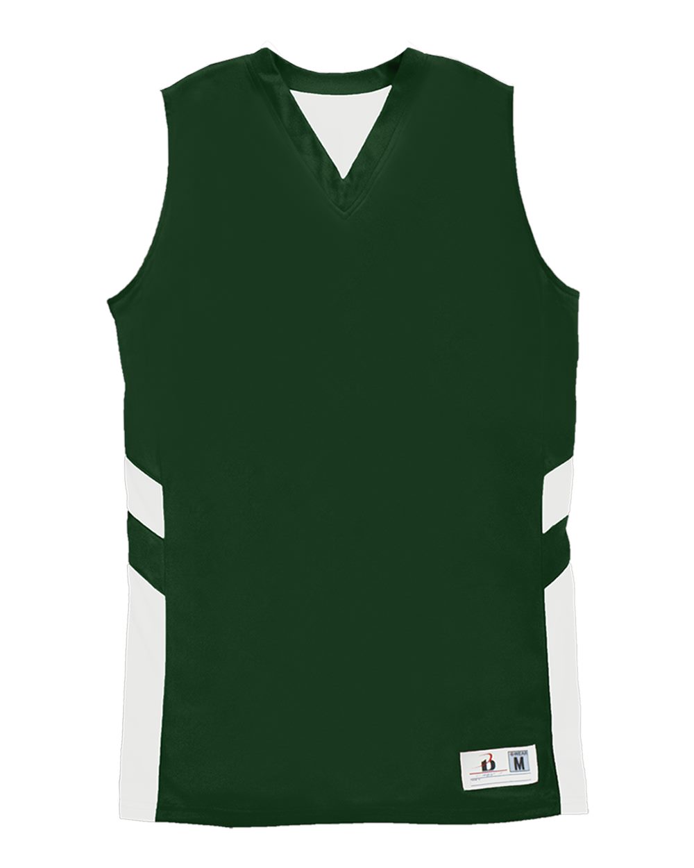 Alleson Athletic Women's B-Pivot Reversible Tank Top. 8966 - Forest/ White