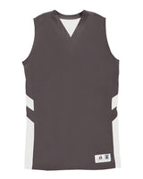 Alleson Athletic Women's B-Pivot Reversible Tank Top. 8966 - Graphite/ White