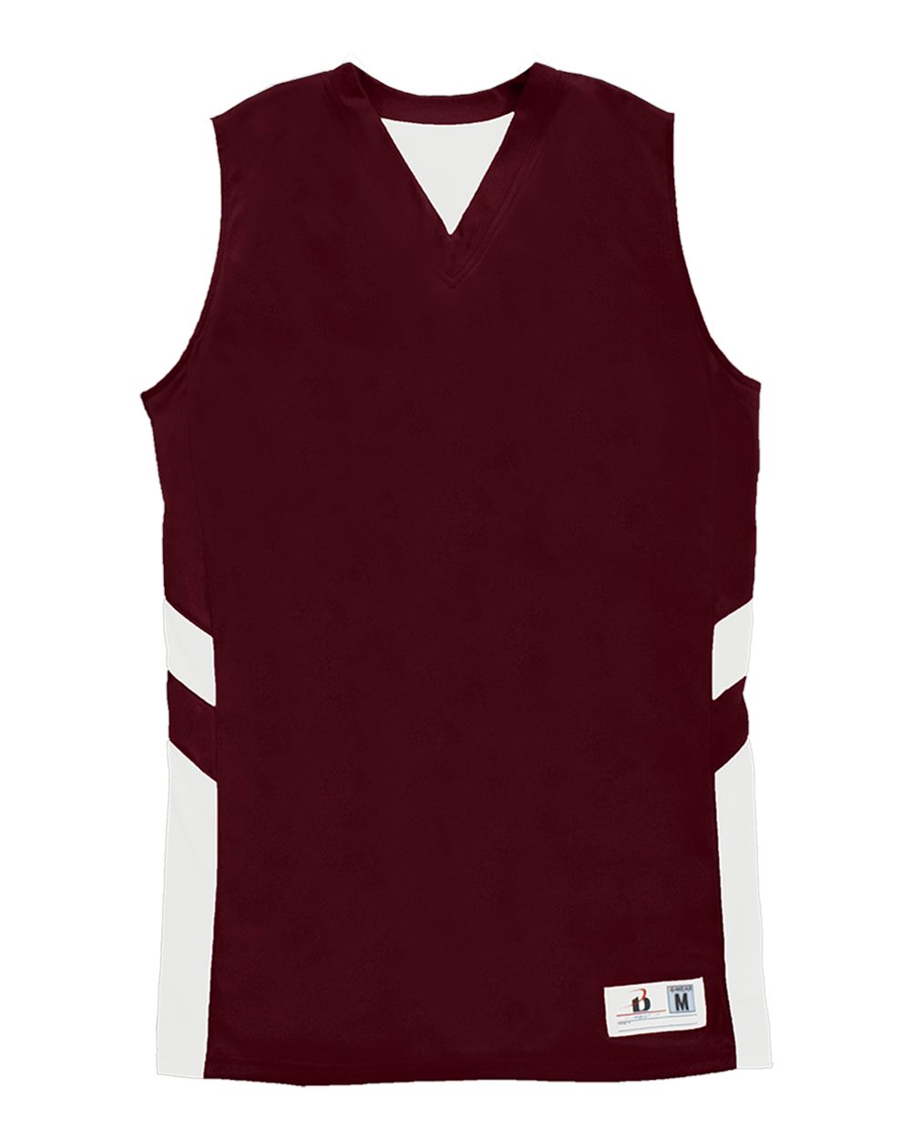 Alleson Athletic Women's B-Pivot Reversible Tank Top. 8966 - Maroon/ White