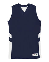 Alleson Athletic Women's B-Pivot Reversible Tank Top. 8966 - Navy/ White