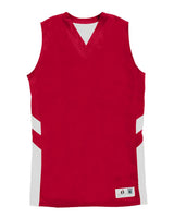 Alleson Athletic Women's B-Pivot Reversible Tank Top. 8966 - Red/ White