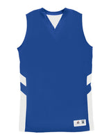 Alleson Athletic Women's B-Pivot Reversible Tank Top. 8966 - Royal/ White