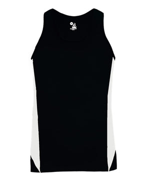 Alleson Athletic Women's Stride Singlet. 8967 - Black/ White