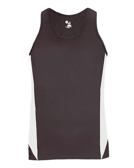 Alleson Athletic Women's Stride Singlet. 8967 - Graphite/ White