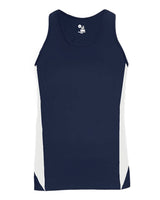 Alleson Athletic Women's Stride Singlet. 8967 - Navy/ White