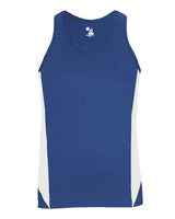 Alleson Athletic Women's Stride Singlet. 8967 - Royal/ White
