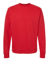 Independent Trading Co. Unisex Midweight Crewneck Sweatshirt. SS3000 - Red