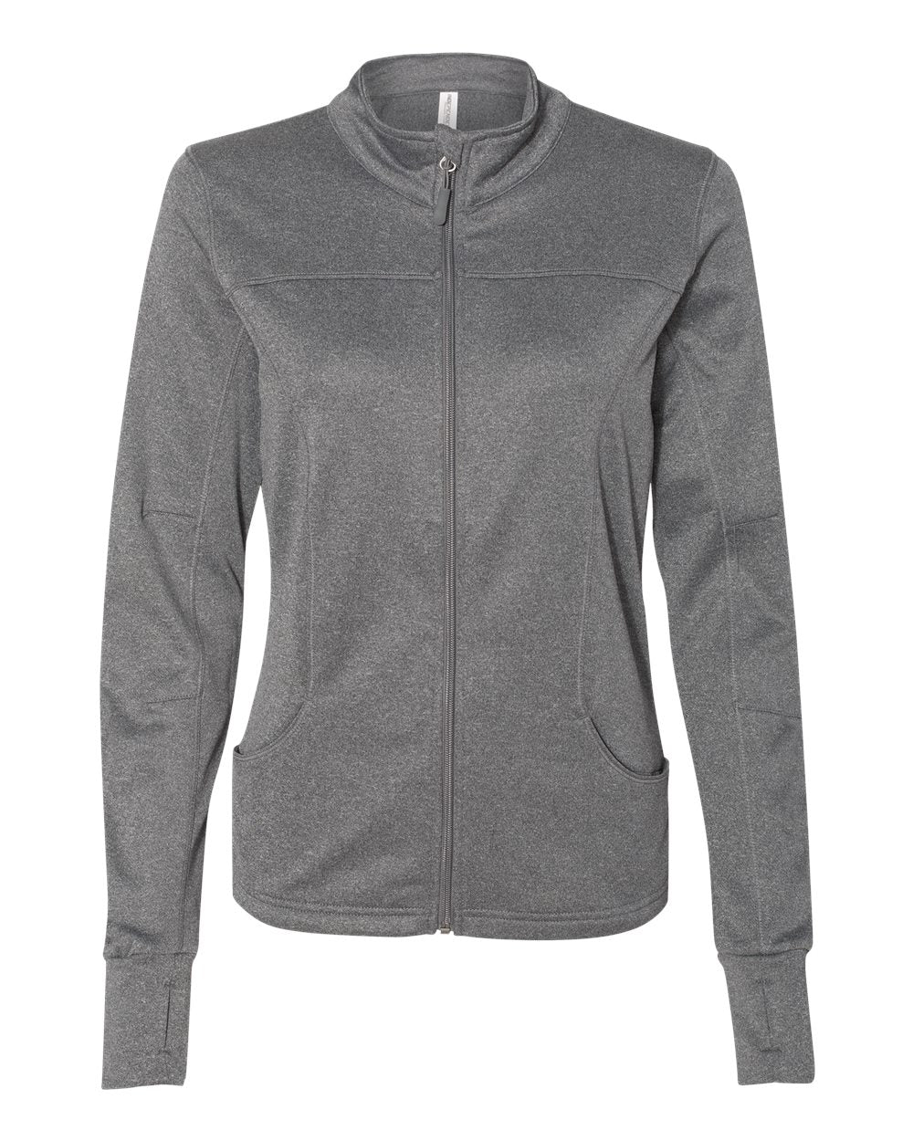 Independent Trading Co. Women's Poly-Tech Full-Zip Track Jacket. EXP60PAZ - Gunmetal Heather