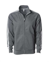 Independent Trading Co. Men's Lightweight Poly-Tech Full-Zip Track Jacket. EXP70PTZ - Gunmetal Heather