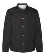 Independent Trading Co. Men's Water-Resistant Windbreaker Coach’s Jacket. EXP99CNB - Black