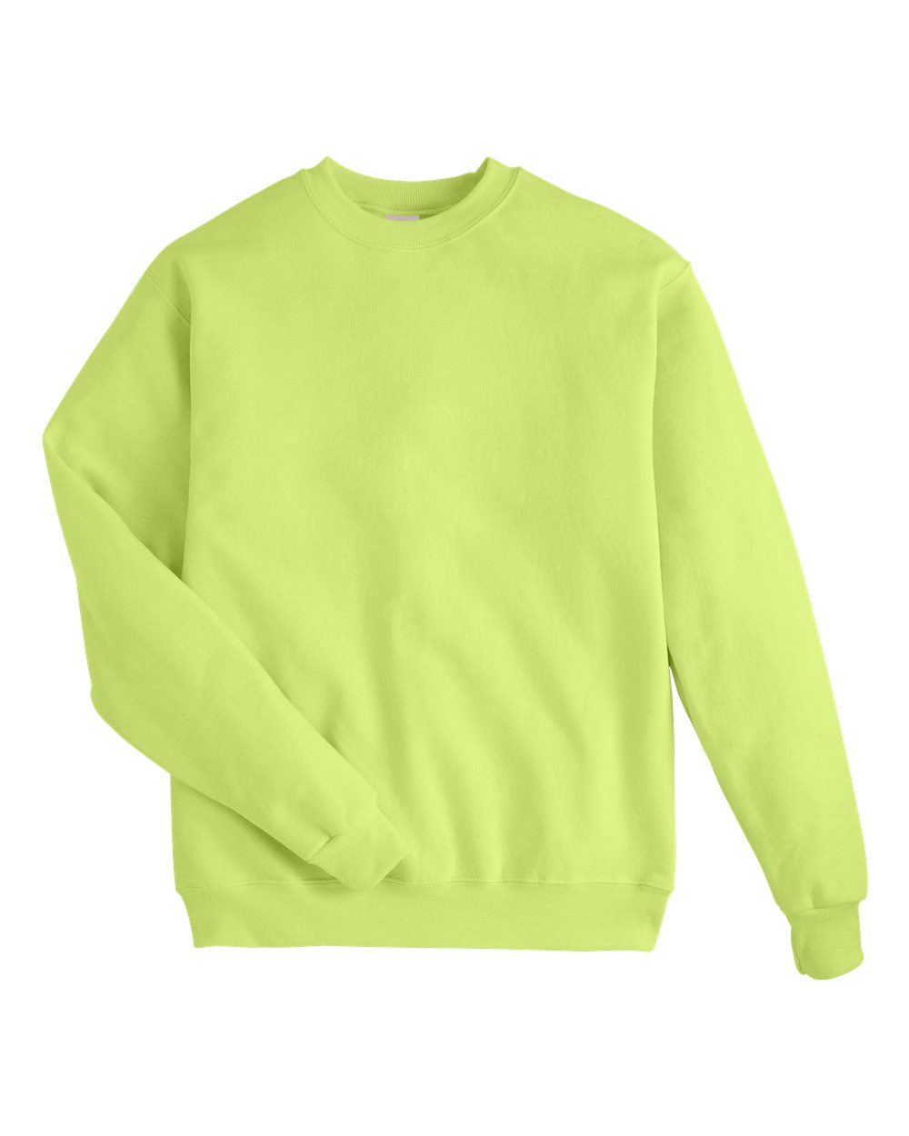 Hanes Unisex EcoSmart® Crewneck Sweatshirt. P160 - Safety Green
