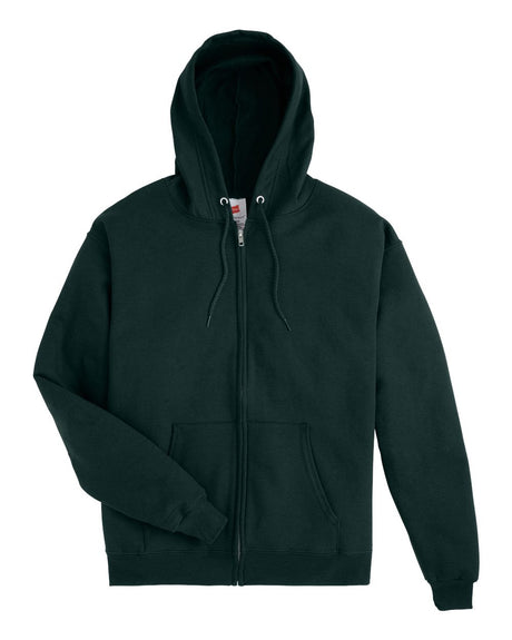 Hanes Unisex EcoSmart® Full-Zip Hooded Sweatshirt. P180 - Deep Forest