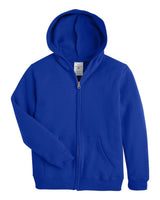 Hanes Youth EcoSmart® Full-Zip Hooded Sweatshirt. P480 - Deep Royal