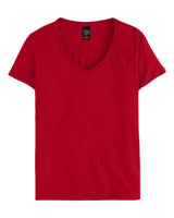 Hanes Women's Perfect-T V-Neck T-Shirt. S04V - Deep Red