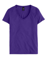 Hanes Women's Perfect-T V-Neck T-Shirt. S04V - Purple