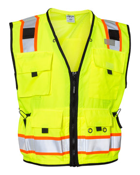 Kishigo Unisex Professional Surveyors Vest. S5000-5001 - Lime