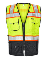Kishigo Unisex Premium Black Series® Surveyors Vest. S5002-5003 - Lime