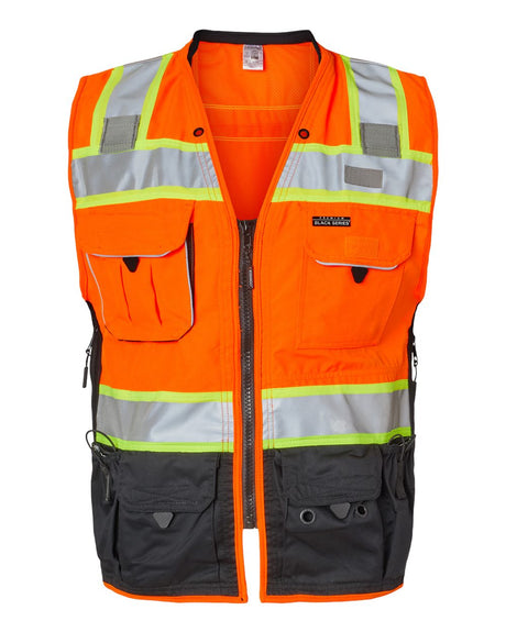 Kishigo Unisex Premium Black Series® Surveyors Vest. S5002-5003 - Orange