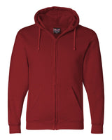 Bayside Unisex USA-Made Full-Zip Hooded Sweatshirt. 900 - Cardinal
