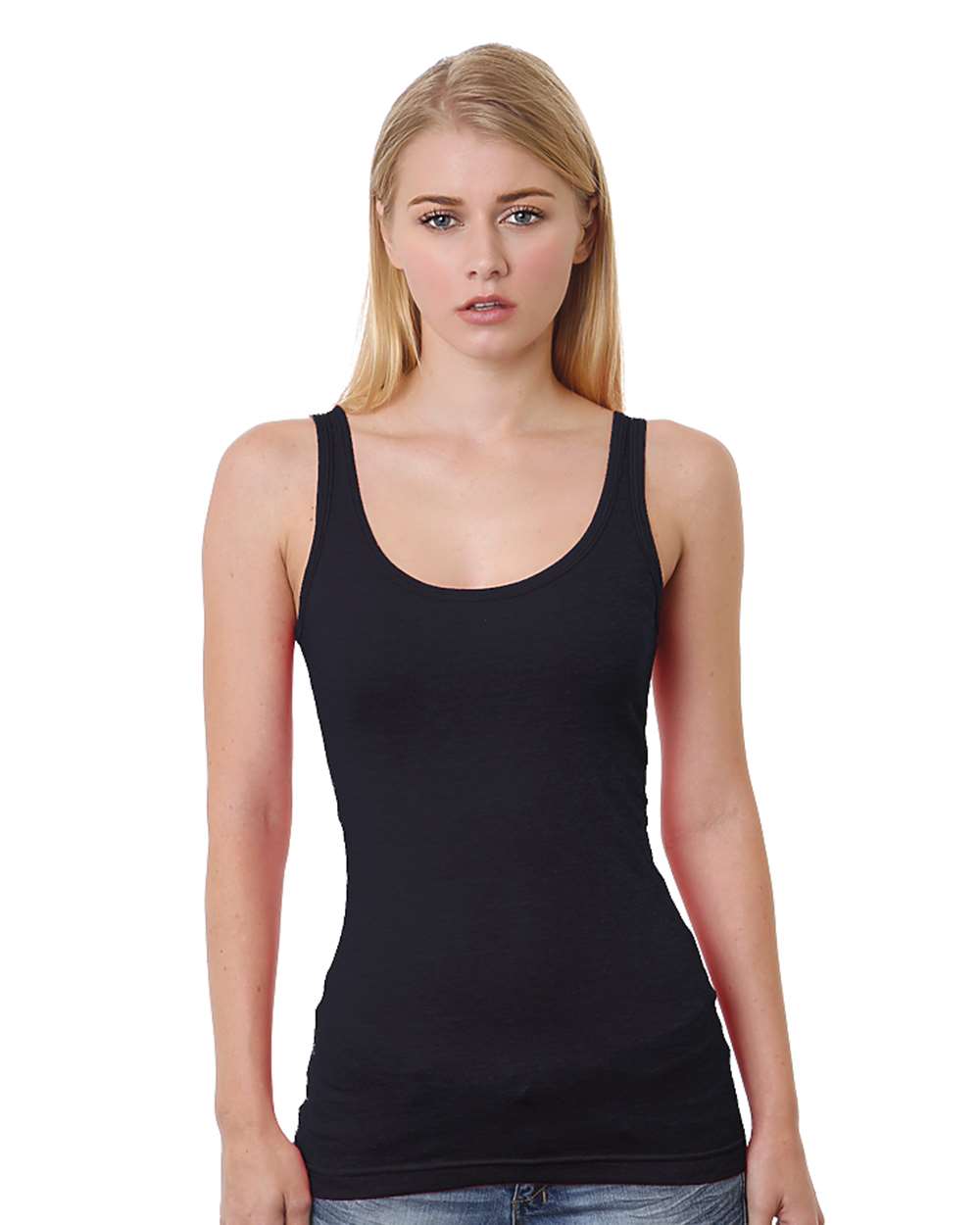Bayside Women's USA-Made Tank Top. 3410 - Black