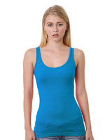 Bayside Women's USA-Made Tank Top. 3410 - Turquoise