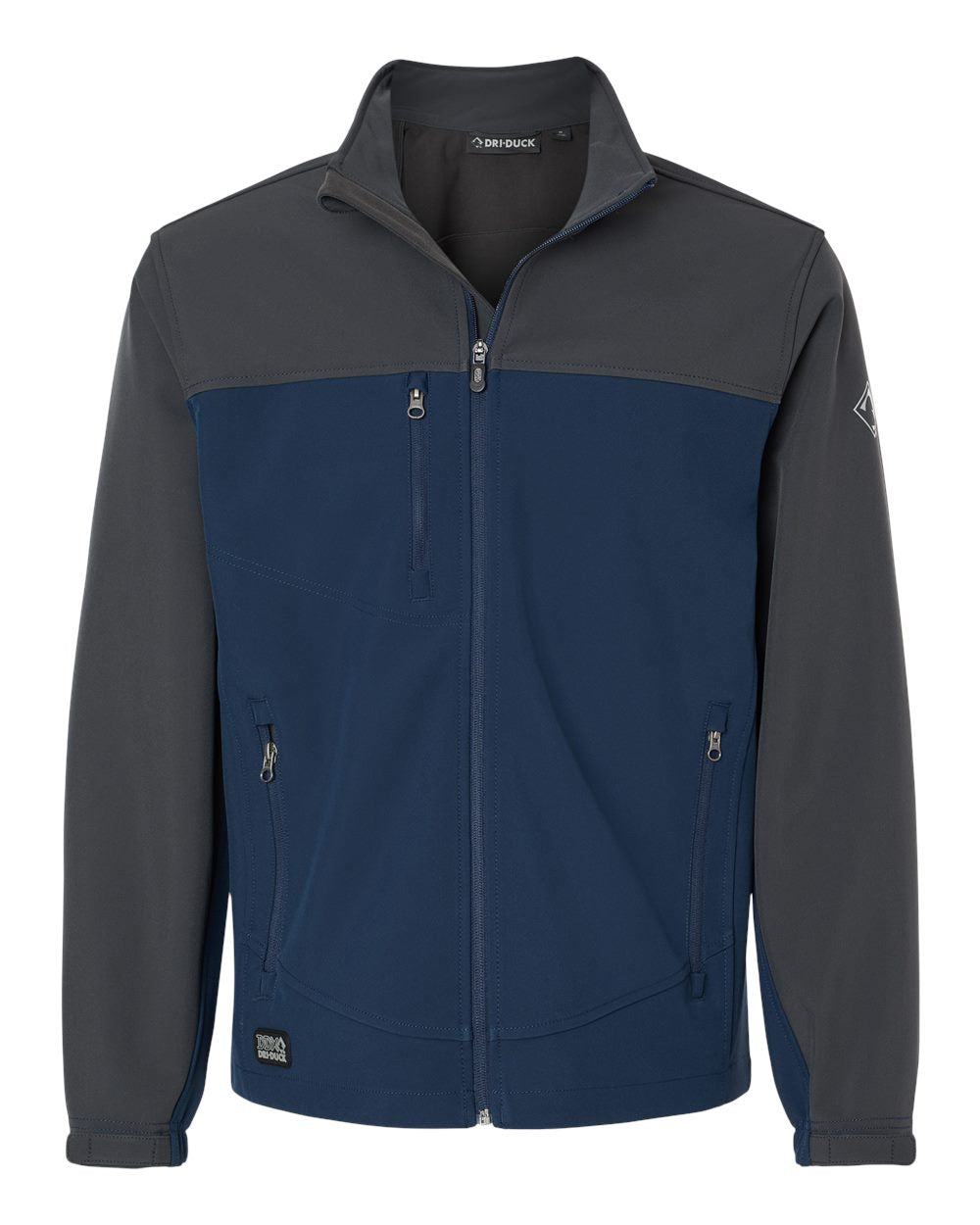 DRI DUCK Men's Tall Motion Soft Shell Jacket. 5350T - Deep Blue/ Charcoal
