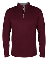 Badger Youth B-Core Quarter-Zip Pullover. 2102 - Maroon/ Graphite