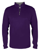 Badger Youth B-Core Quarter-Zip Pullover. 2102 - Purple/ Graphite