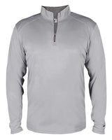 Badger Youth B-Core Quarter-Zip Pullover. 2102 - Silver/ Graphite