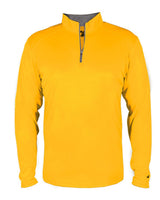Badger Men's B-Core Quarter-Zip Pullover. 4102 - Gold/ Graphite