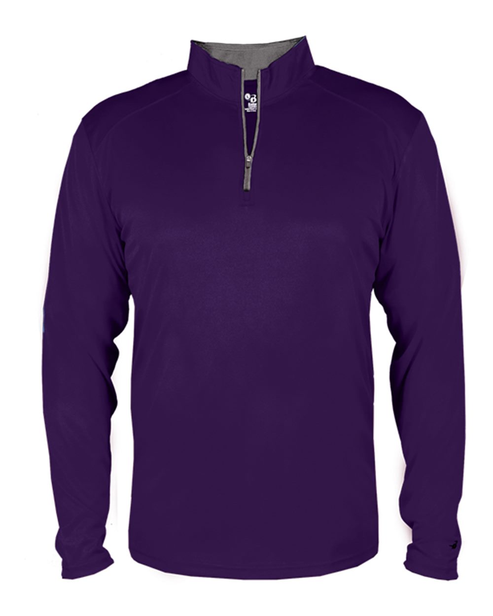 Badger Men's B-Core Quarter-Zip Pullover. 4102 - Purple/ Graphite