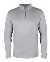 Badger Men's B-Core Quarter-Zip Pullover. 4102 - Silver/ Graphite
