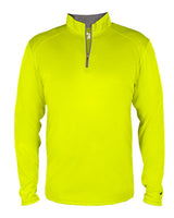 Badger Men's B-Core Quarter-Zip Pullover. 4102 - Safety Yellow Green/ Graphite
