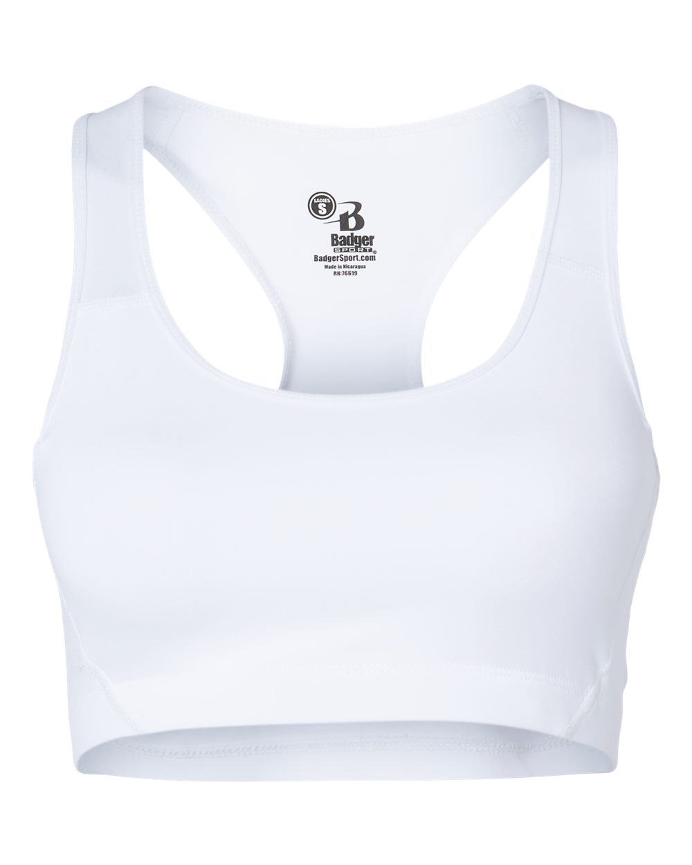 Badger Women's B-Sport Bra Top. 4636 - White