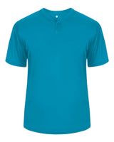Alleson Athletic Men's B-Core Placket Jersey. 7930 - Electric Blue