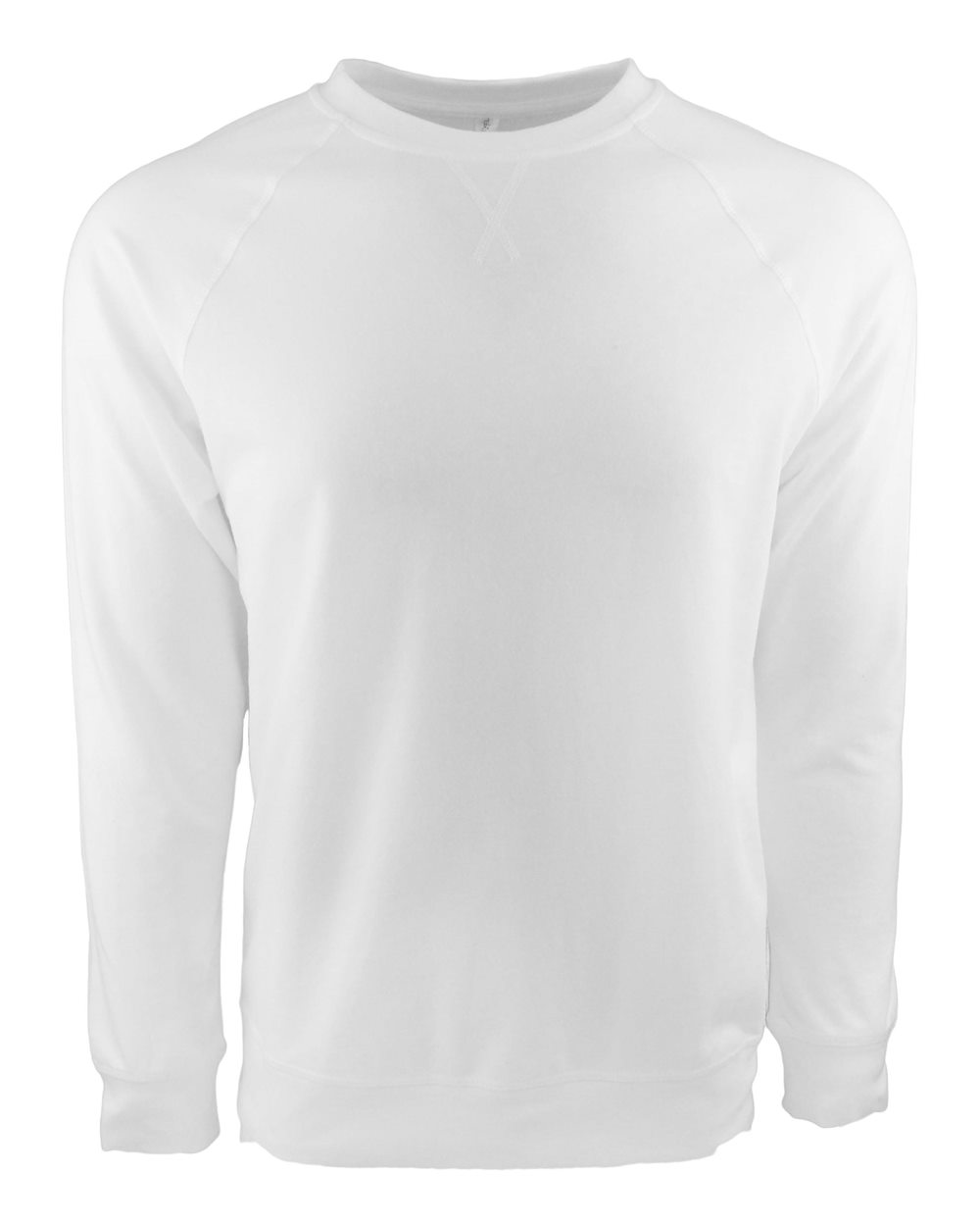Next Level Unisex Laguna Raglan Crewneck Sweatshirt. 9000 - White