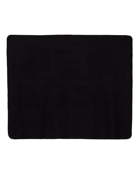 Alpine Fleece Fleece Throw Blanket. 8700 - Black