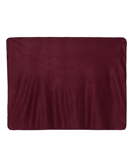 Alpine Fleece Fleece Throw Blanket. 8700 - Burgundy