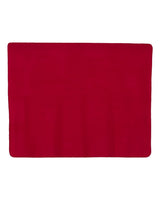 Alpine Fleece Fleece Throw Blanket. 8700 - Red