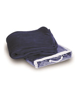 Alpine Fleece Micro Coral Fleece Blanket. 8707 - Navy