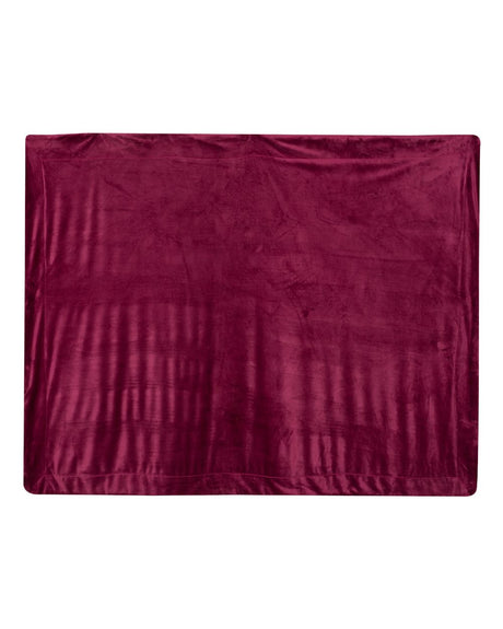 Alpine Fleece Micro Mink Sherpa Blanket. 8712 - Burgundy