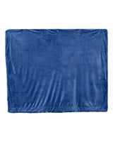 Alpine Fleece Micro Mink Sherpa Blanket. 8712 - Royal